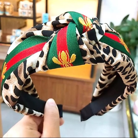 (Last 2) Brown Leopard Knot Headband, 🐝 - Picture 2 of 2